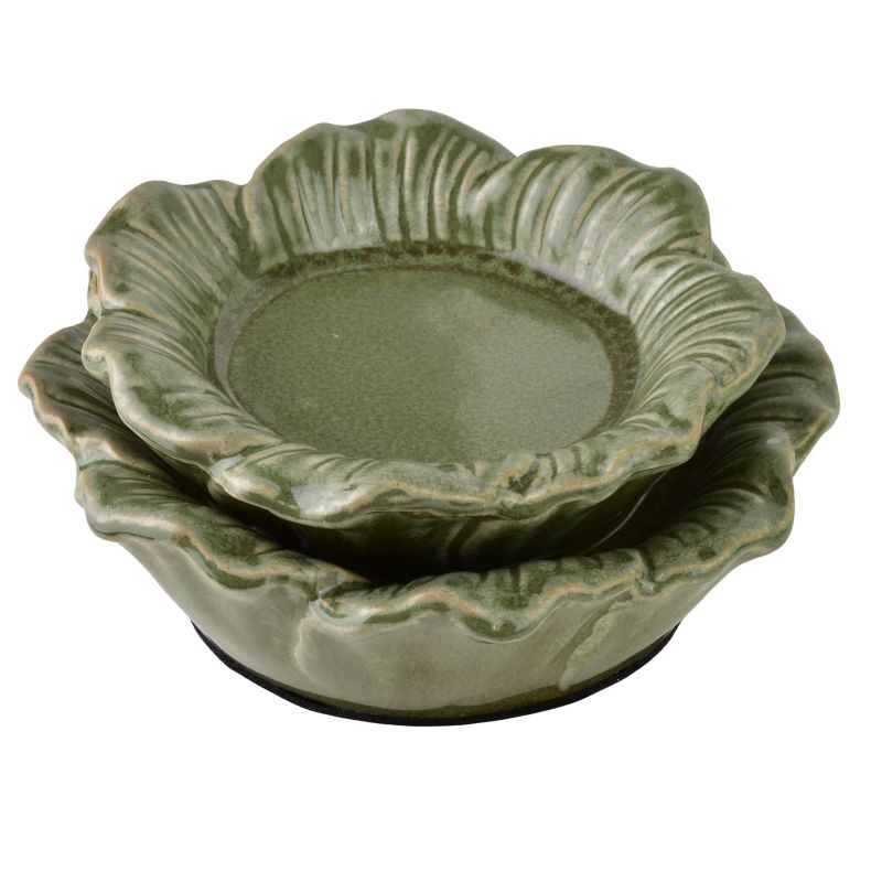 Świecznik ceramiczny YARINE Kwiat 15x15x7 cm biały 1 szt.