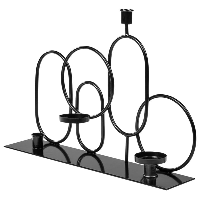 Świecznik Cobh 30 cm Metal Czarny 1 szt.