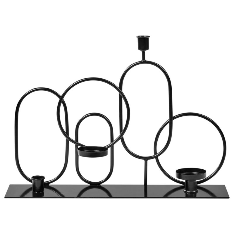 Świecznik Cobh Metal 30 cm Czarny 1 szt.