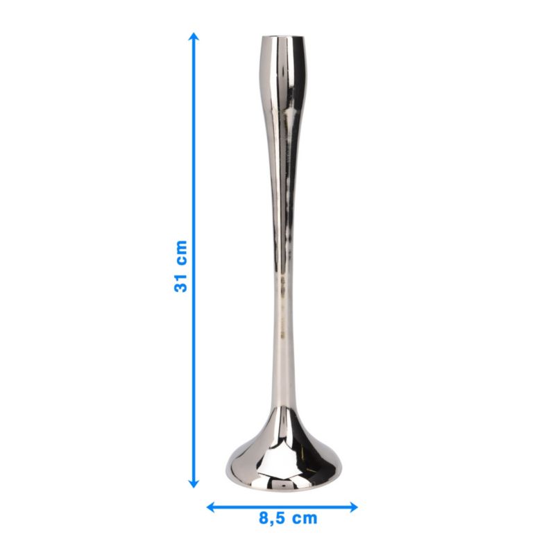 Świecznik EDANTI Metalowy Pojedynczy Na Świecę Świąteczny Glamour 31 cm 1 szt.