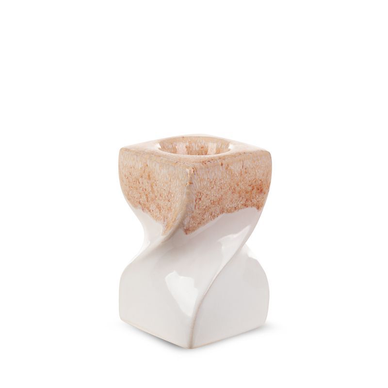 Świecznik Eurofirany 8 x 8 x 12 cm kremowy 1 szt.