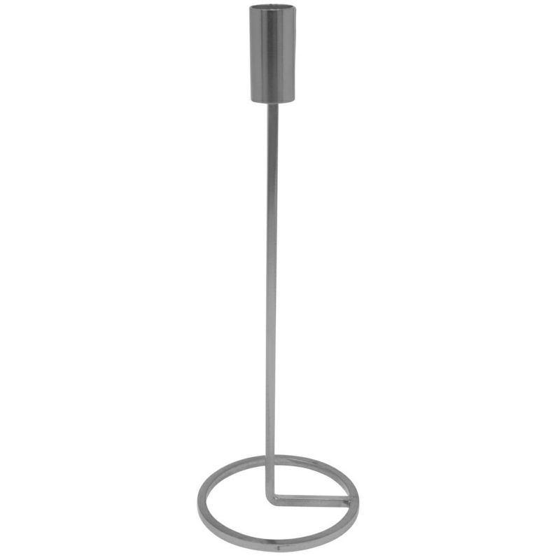 Świecznik H&S Decoration dekoracyjny metalowy srebrny 31 cm 1 szt.