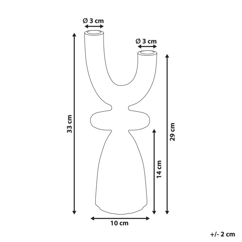 Świecznik Kradenik 33 cm Metal Złoty 1 szt.