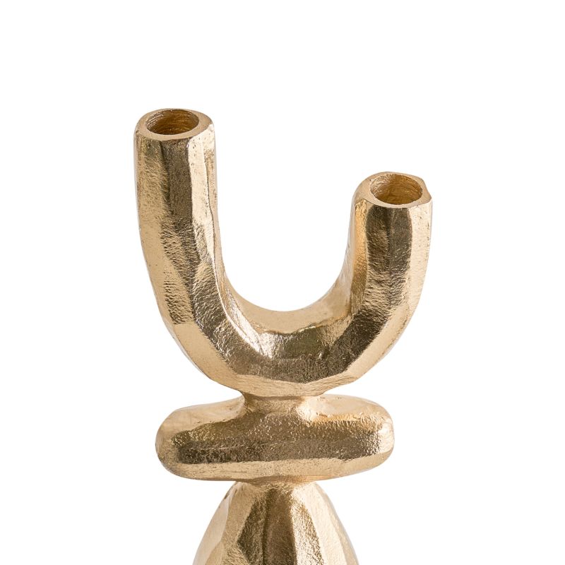 Świecznik Kradenik 33 cm Metal Złoty 1 szt.