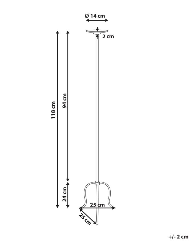 Świecznik metalowy 120 cm czarny Almada 1 szt.