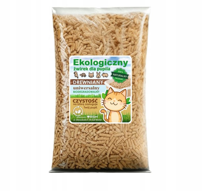 Żwirek dla kota, królika i gryzoni pellet drewniany 15 kg 1 szt.