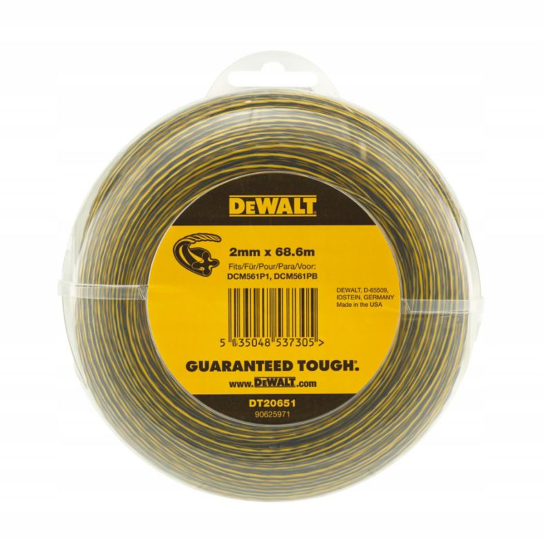 Żyłka do podkaszarki DeWalt 2 mm x 68,6 m do DCM561P1 i DCM561PB DT20651 1 szt.