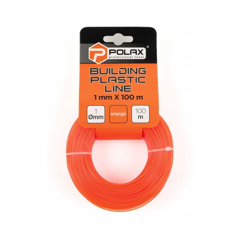 Żyłka murarska budowlana Polax 100m x 1mm pomarańczowa sznur linka 1 szt.