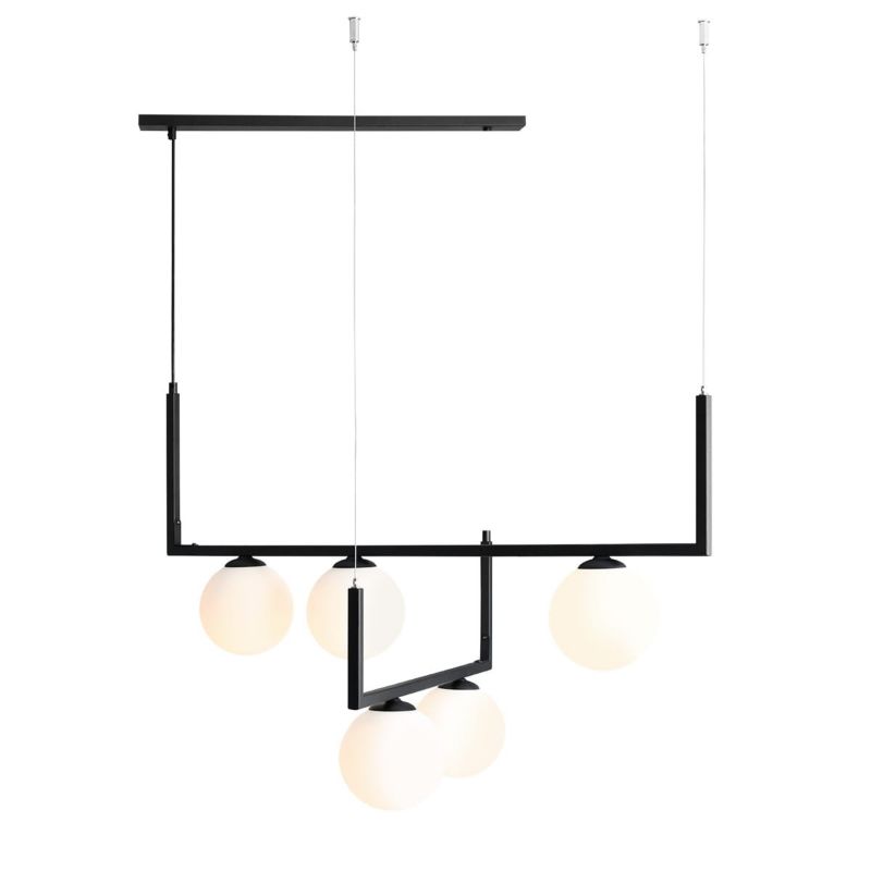 Żyrandol Aldex Artemere Black czarno-biały wym: 120 x 89 x 60 cm 5xE14 x 40W 1 szt.