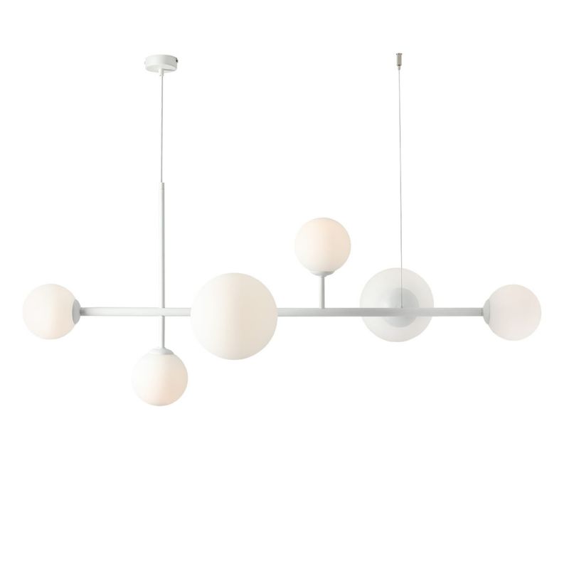 Żyrandol Aldex Dione biały wym: 110 x 130 x 62 cm 6xE14 / E27 x 15W 1 szt.
