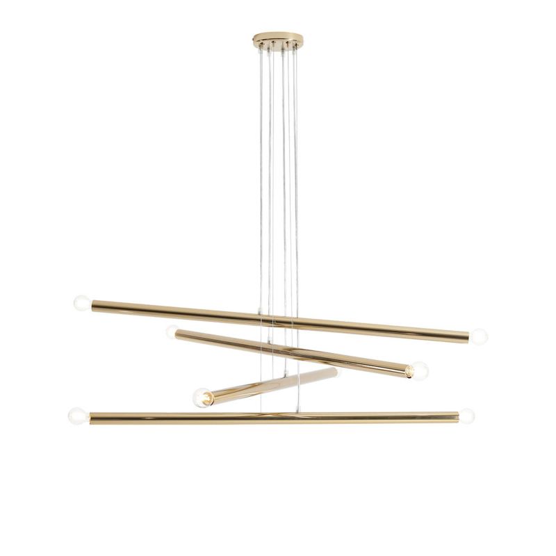 Żyrandol Aldex Tubo złoty wym: 105 x 100 x 100 cm 8xE14 x 40W 1 szt.