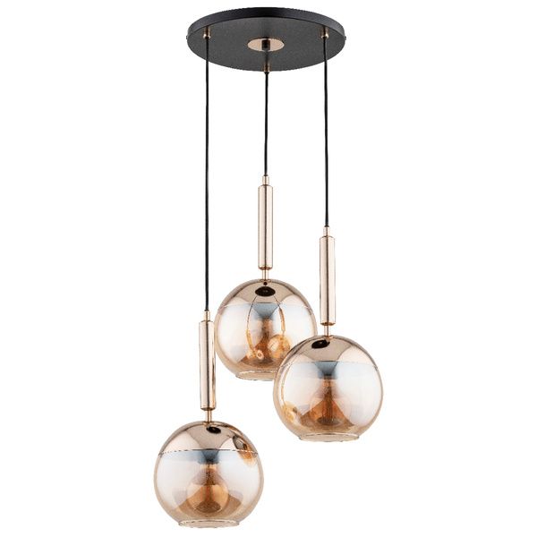 Żyrandol Alfa Volda 0666 czarno-złoty nowoczesny 3xE27 x 60W 1 szt.