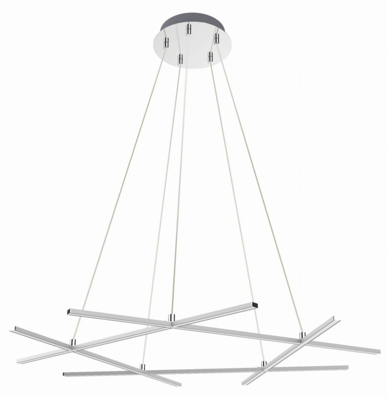 Żyrandol Apeti Andros 1804 srebrny 82 cm szerokości wbudowany LED 50W 1 szt.