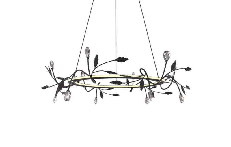 Żyrandol Apeti Giaros czarno-biały wym: 120 x 65 x 65 cm wbudowany LED 36W 1 szt.