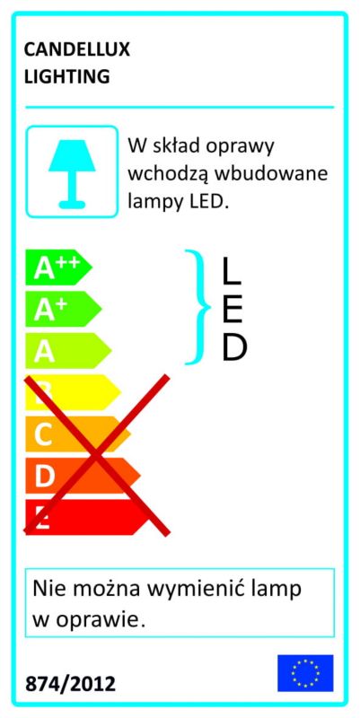 Żyrandol Apeti Giaros czarno-biały wym: 120 x 65 x 65 cm wbudowany LED 36W 1 szt.