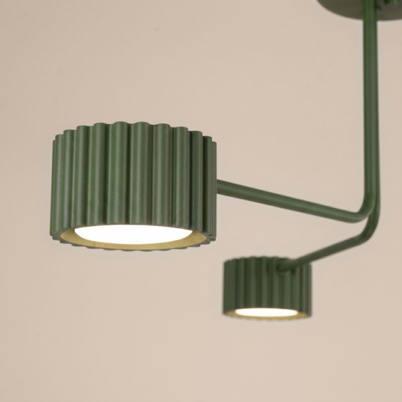 Żyrandol AURA 3 zielony oliwkowy Gx53 Sollux Lighting 1 szt.