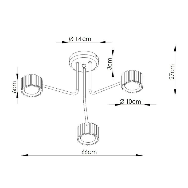 Żyrandol AURA 3 zielony oliwkowy Gx53 Sollux Lighting 1 szt.
