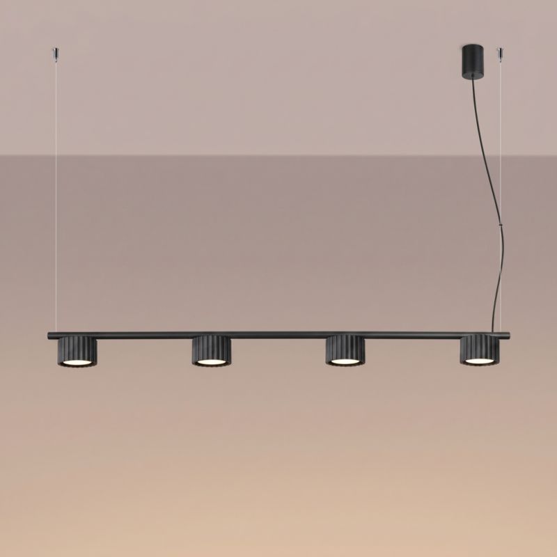AURA 4 černý Gx53 lustr Sollux Lighting 1 ks.