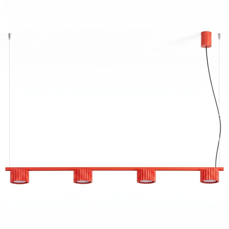 AURA 4 červený Gx53 lustr Sollux Lighting 1 ks.