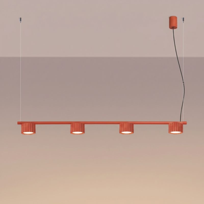 AURA 4 červený Gx53 lustr Sollux Lighting 1 ks.