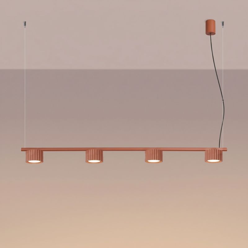 AURA 4 červený okrový lustr Gx53 Sollux Lighting 1 ks.