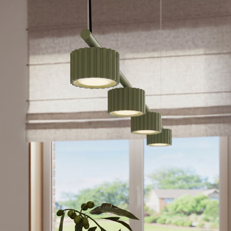 Żyrandol AURA 4 szałwiowa Gx53 Sollux Lighting 1 szt.