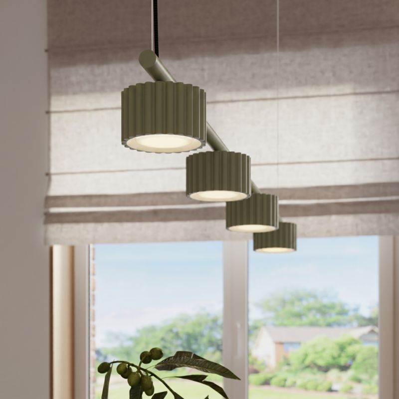 Żyrandol AURA 4 zielona oliwka Gx53 Sollux Lighting 1 szt.