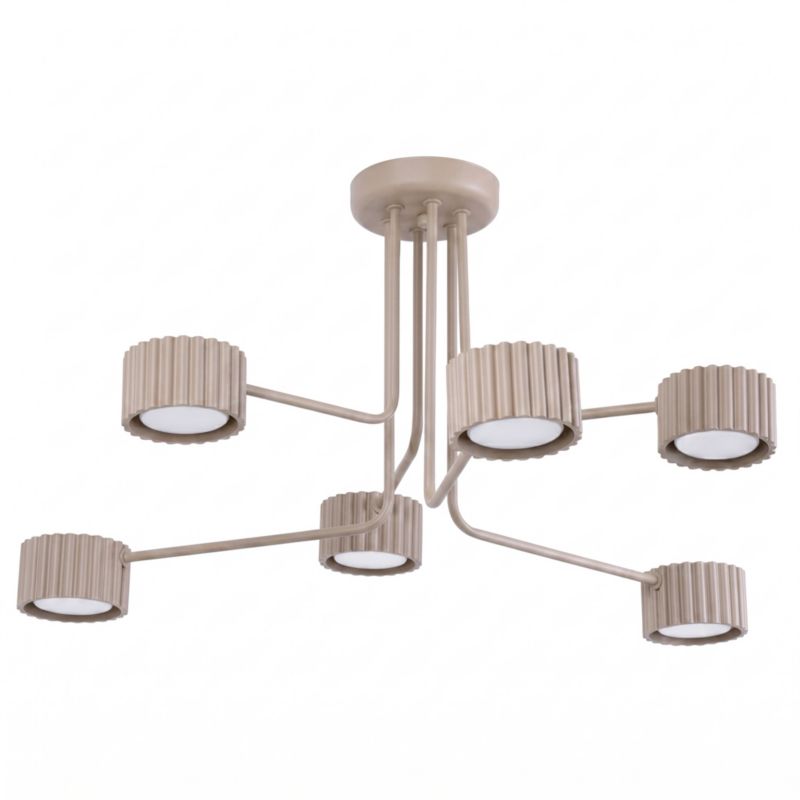 Żyrandol AURA 6 taupe Gx53 Sollux Lighting 1 szt.