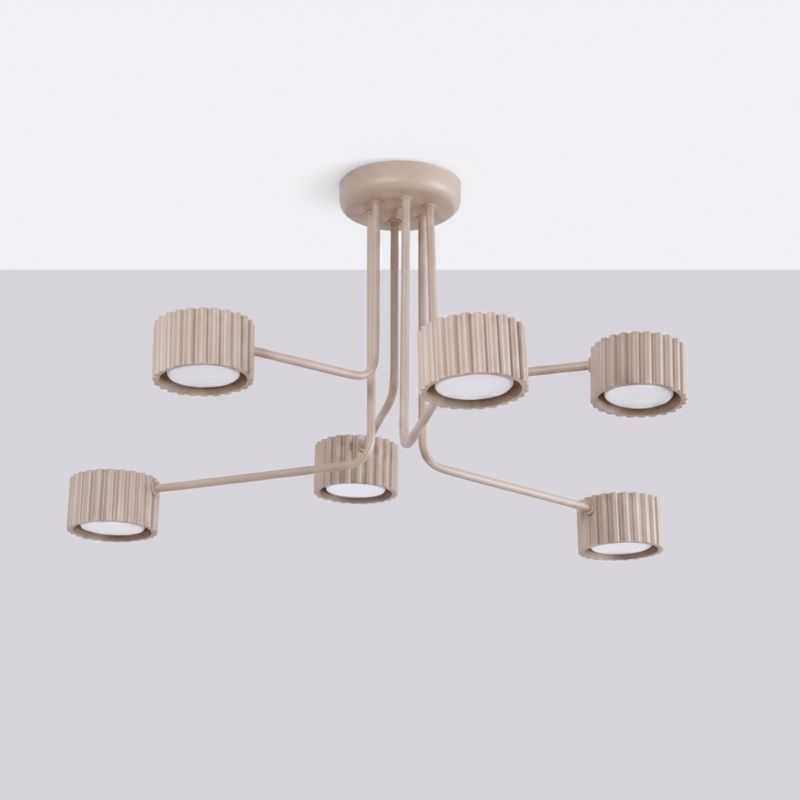 Żyrandol AURA 6 taupe Gx53 Sollux Lighting 1 szt.