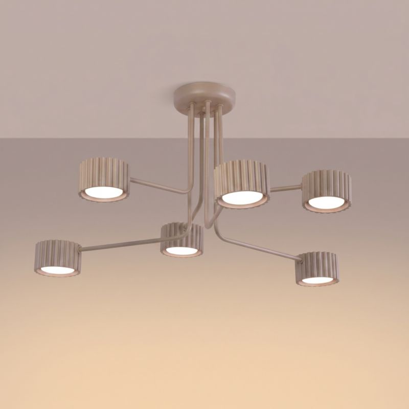 Żyrandol AURA 6 taupe Gx53 Sollux Lighting 1 szt.