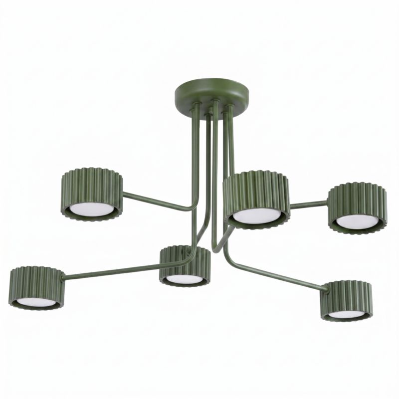 Żyrandol AURA 6 zielony oliwkowy Gx53 Sollux Lighting 1 szt.
