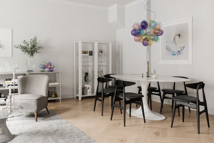 Żyrandol By Rydens Gross multikolor szklane kule 8 x G9 x 40W IP20 wym: 170 x 50 x 50 cm - 1 szt.