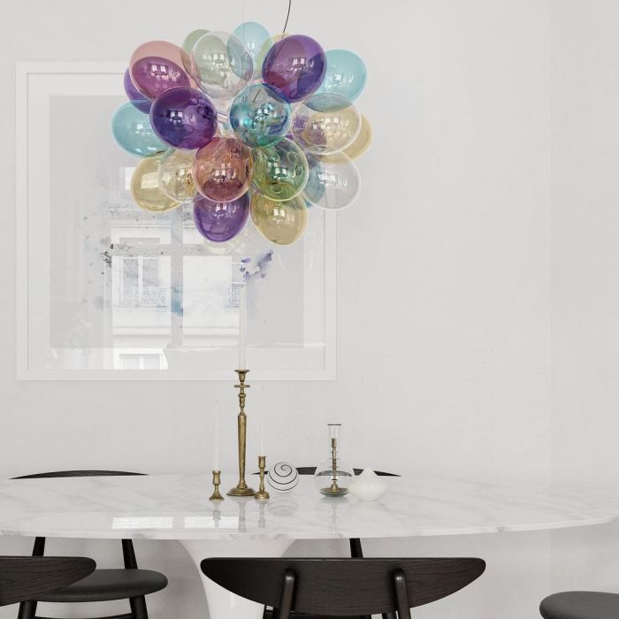 Żyrandol By Rydens Gross multikolor szklane kule 8 x G9 x 40W IP20 wym: 170 x 50 x 50 cm - 1 szt.