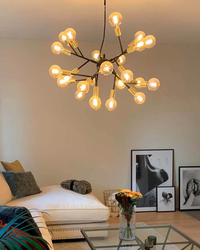 Żyrandol By Rydens Heroes czarny wym: 170 x 80 x 80 cm 24xE27 x 40W 1 szt.