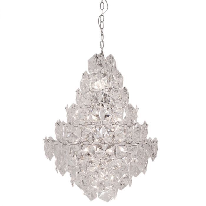 Żyrandol By Rydens Monarque chromowany szkło kryształowe 11 x E14 x 40W IP20 wym: 190 x 58 x 58 cm - 1 szt.