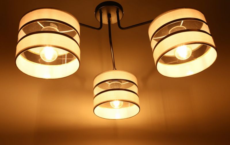 Żyrandol Candellux Andy czarno-biały-złoty wym: 34 x 72 x 72 cm 3xE27 x 40W 1 szt.