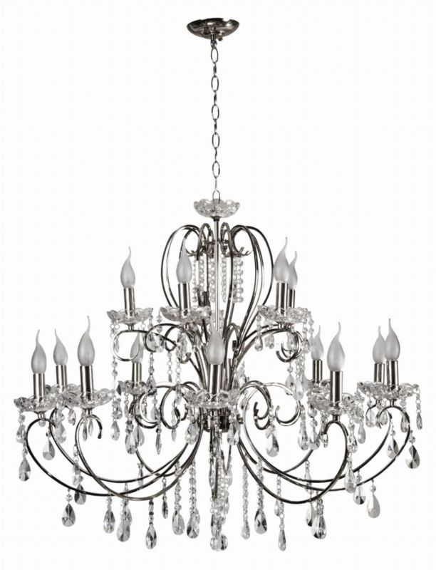 Żyrandol Candellux Aurora 7586 chromowany-przezroczysty kryształowy 15xE14 x 40W 1 szt.
