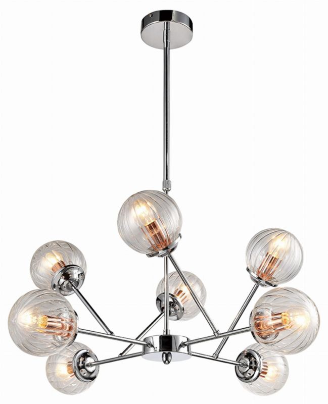 Żyrandol Candellux Best chromowany-przezroczysty wym: 70 x 75 x 75 cm 8xE14 x 40W 1 szt.