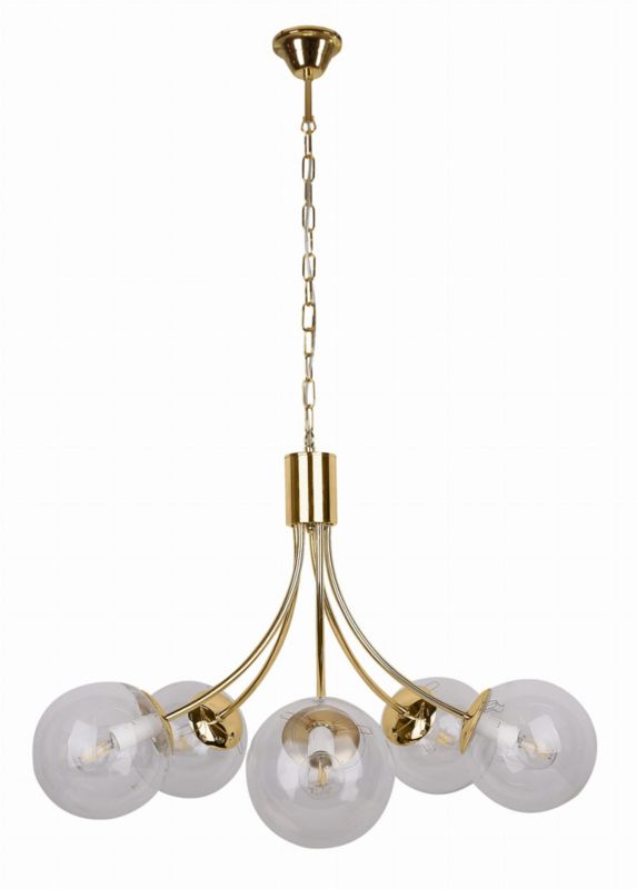 Żyrandol Candellux Dani złoto-przezroczysty wym: 120 x 60 x 60 cm 5xE14 x 40W 1 szt.