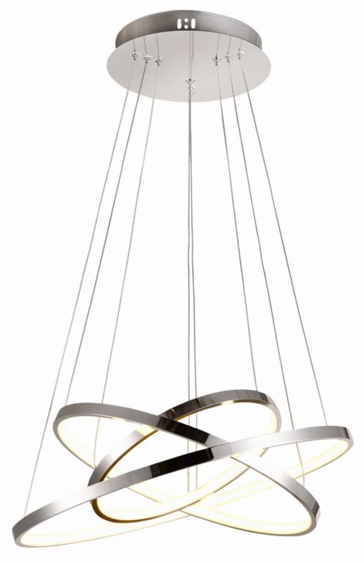 Żyrandol Candellux Lune chromowany wym: 120 x 50 x 50 cm wbudowany LED 60W 1 szt.
