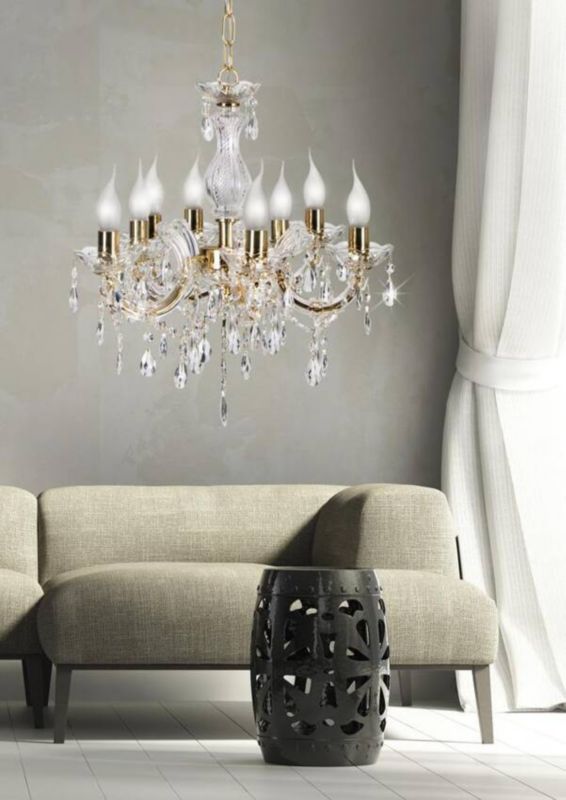 Żyrandol Candellux Maria złoty klasyczny 8xE14 x 40W 1 szt.