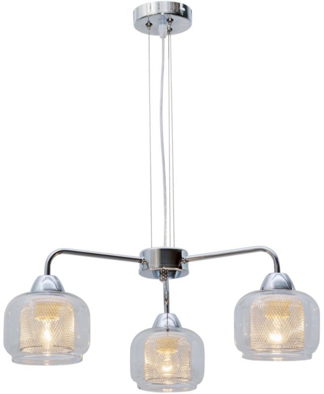Żyrandol Candellux Ray chromowany-przezroczysty wym: 102 x 56 x 56 cm 3xE14 x 40W 1 szt.
