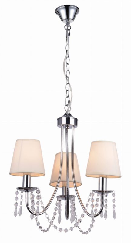 Żyrandol Candellux Ruti chromowany-beżowy wym: 150 x 50 x 50 cm 3xE14 x 40W 1 szt.