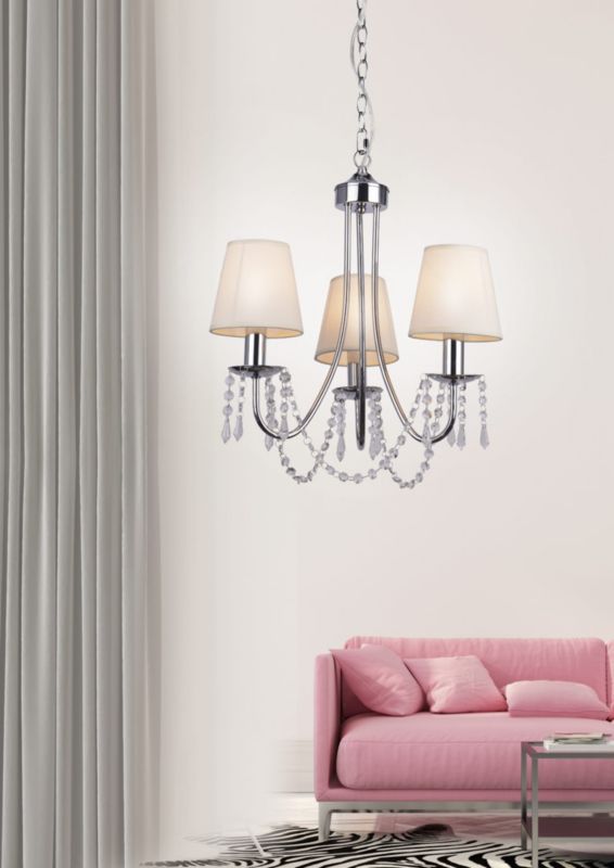 Żyrandol Candellux Ruti chromowany-beżowy wym: 150 x 50 x 50 cm 3xE14 x 40W 1 szt.