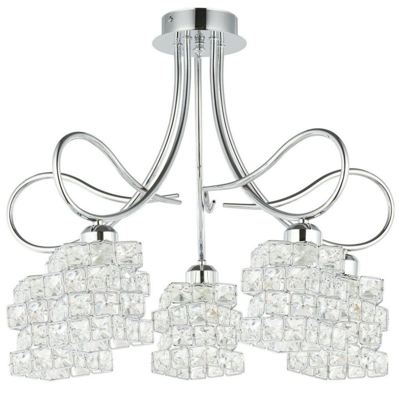 Żyrandol Crystal IV HowHomely kryształowy 5xE27 1 szt.