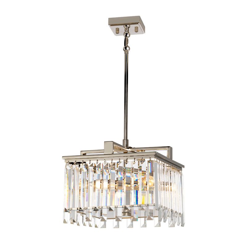 Żyrandol Elstead Aries polerowany nikiel szkło kryształowe 4 x E14 x 40W IP20 wym: 130,6 x 32 x 32 cm - 1 szt.