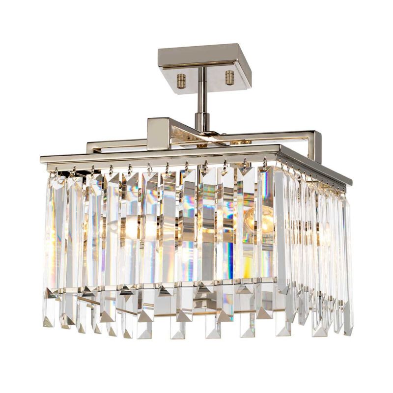 Żyrandol Elstead Aries polerowany nikiel szkło kryształowe 4 x E14 x 40W IP20 wym: 130,6 x 32 x 32 cm - 1 szt.