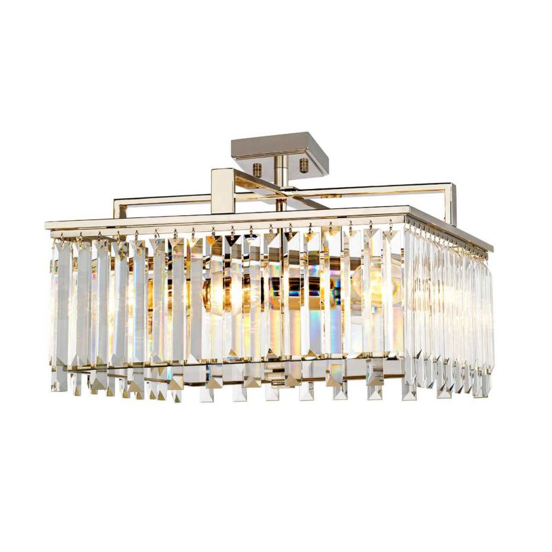 Żyrandol Elstead Aries złoty szkło kryształowe 4 x E27 x 60W IP20 wym: 132,2 x 47 x 47 cm - 1 szt.