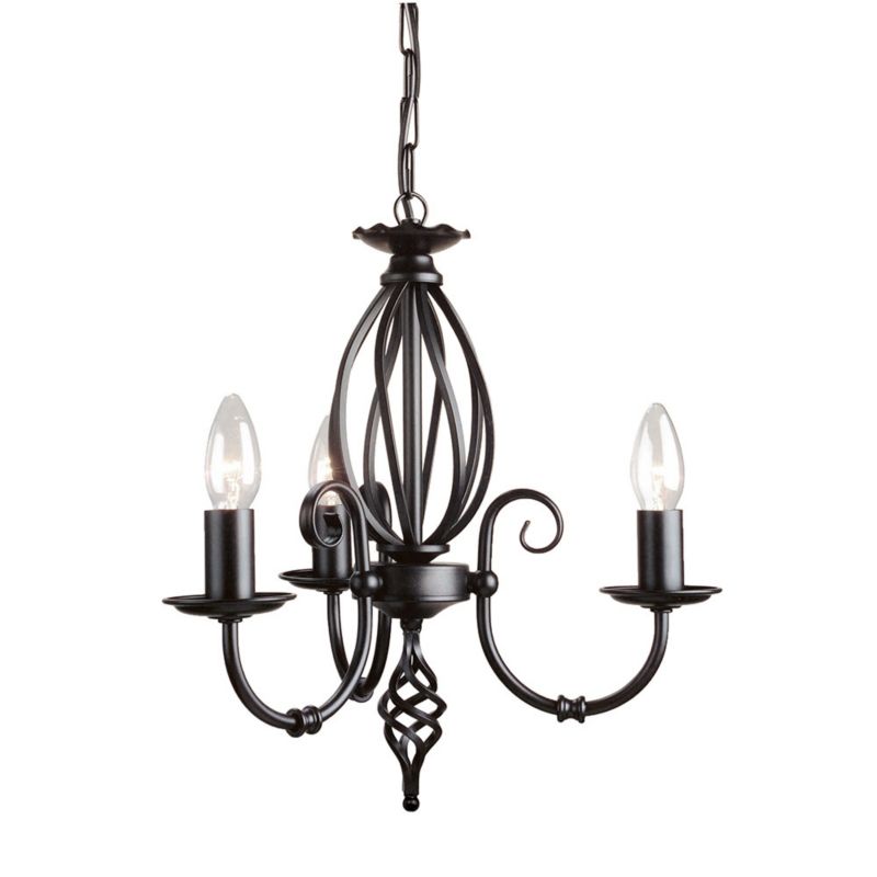 Żyrandol Elstead Artisan czarny  3 x E14 x 60W IP20 wym: 94 x 36 x 36 cm - 1 szt.