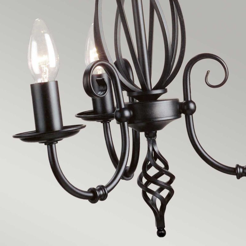 Żyrandol Elstead Artisan czarny  3 x E14 x 60W IP20 wym: 94 x 36 x 36 cm - 1 szt.